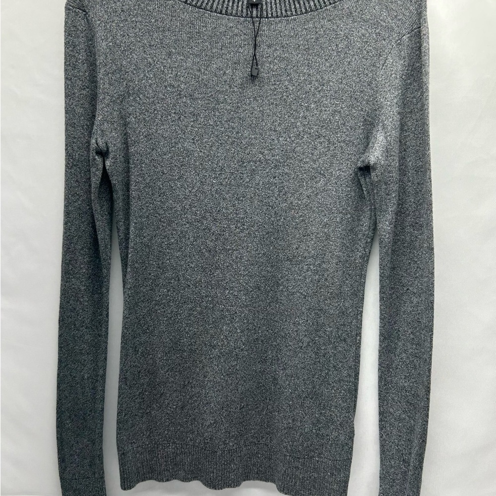 Express Gray Women's Sweater LG Round Neck Cotton Blend NWOT